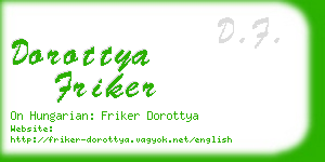 dorottya friker business card